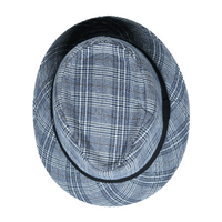 Chokore Chokore Classic Plaid Fedora Hat (Navy)