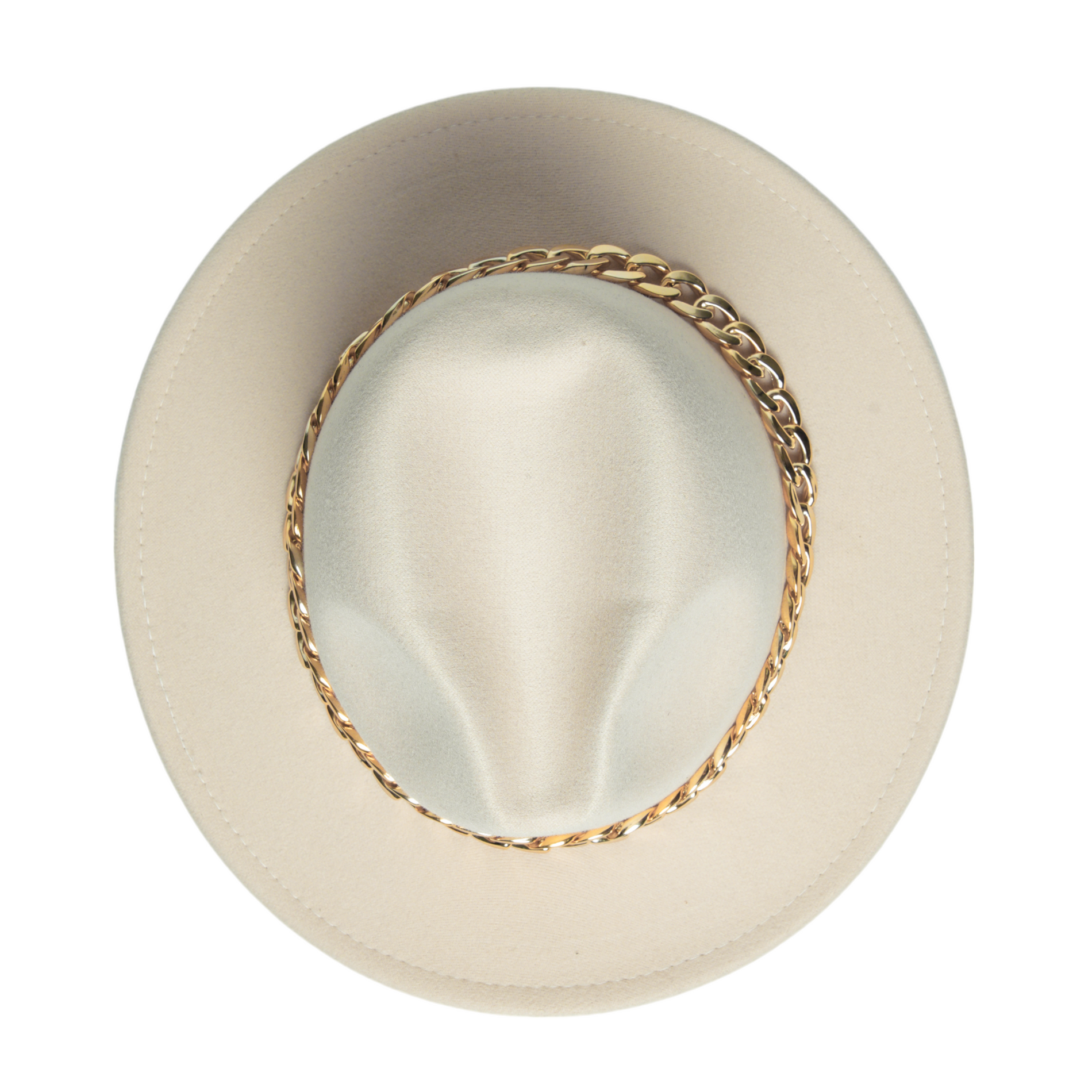 Chokore Chokore Classic Fedora Hat with Stylish Chain Belt (Beige) Chokore Classic Fedora Hat with Stylish Chain Belt (Beige) 