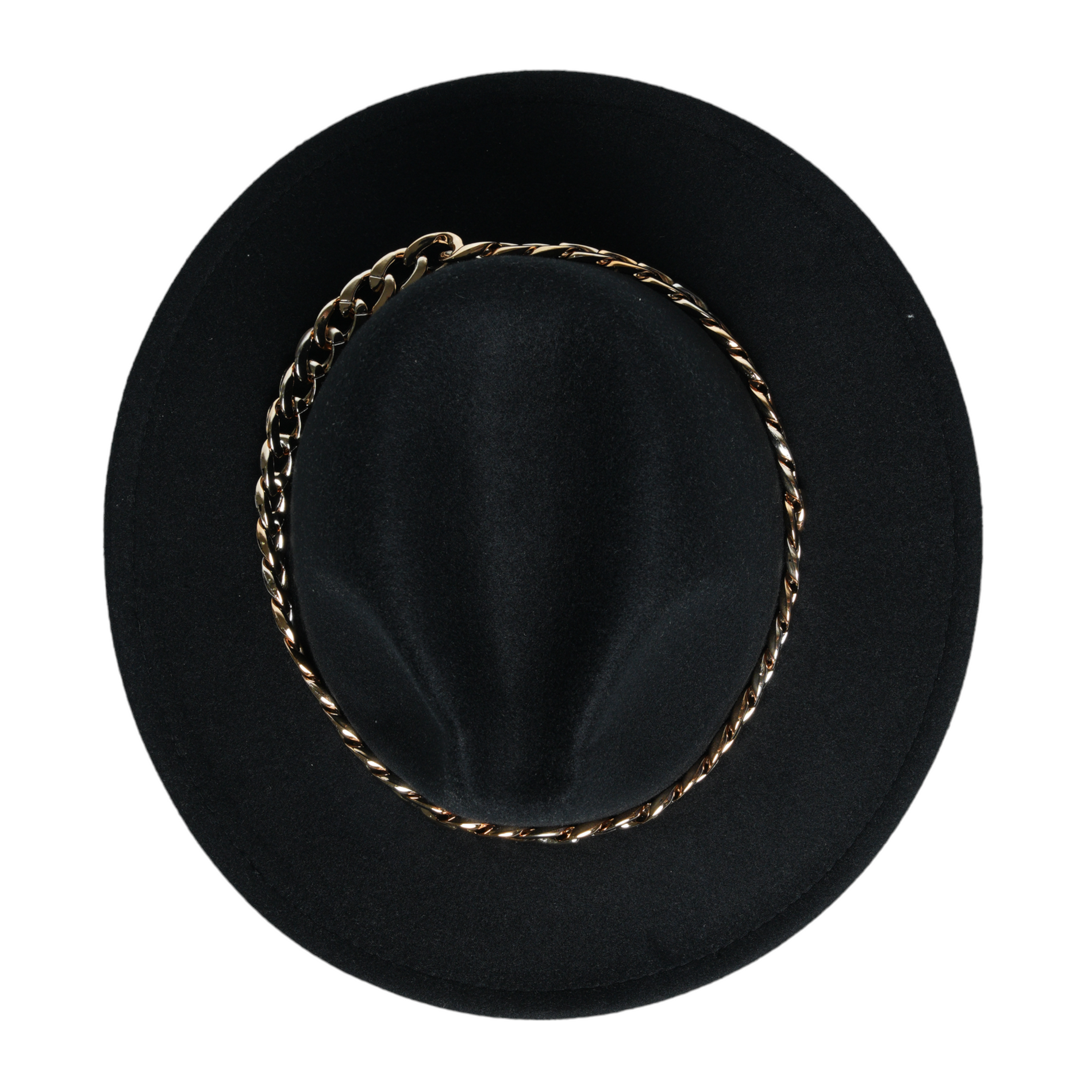 Chokore Chokore Classic Fedora Hat with Stylish Chain Belt (Black) Chokore Classic Fedora Hat with Stylish Chain Belt (Black) 