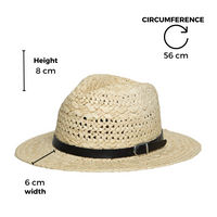 Chokore Chokore Woven Straw Fedora Hat (Beige)