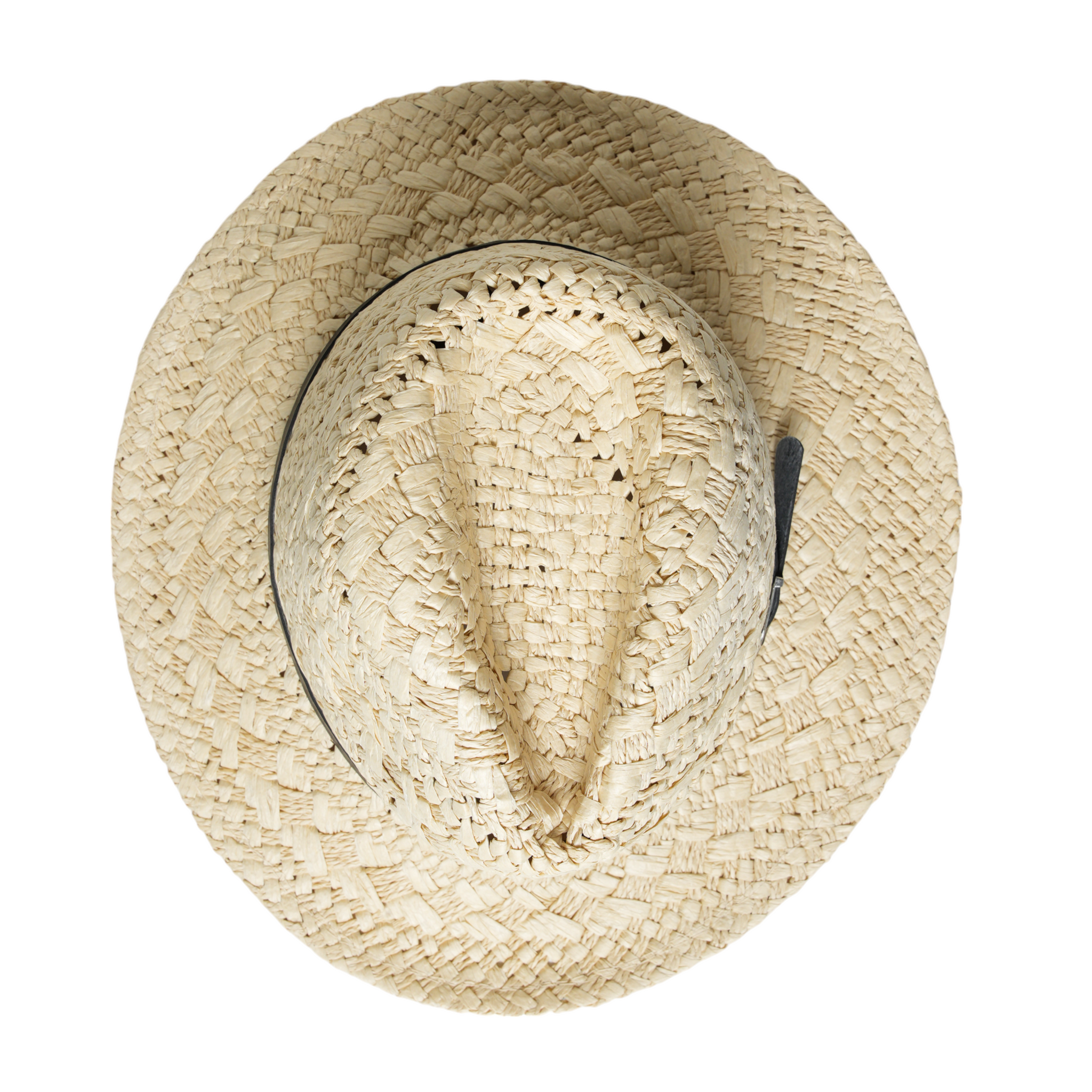 Chokore Woven Straw Fedora Hat (Beige)