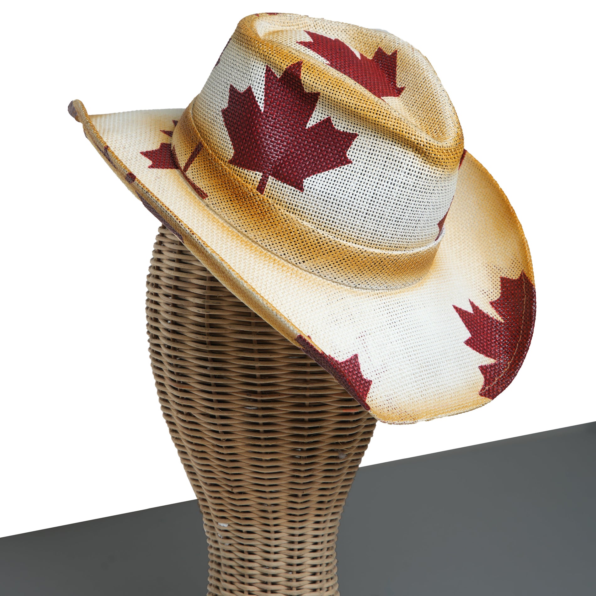 Chokore  Chokore Maple Leaf Handcrafted Straw Cowboy Hat (Camel) 