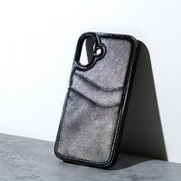 Chokore Chokore Simple Leather Cover with Double Card Pocket (Black) for iPhone