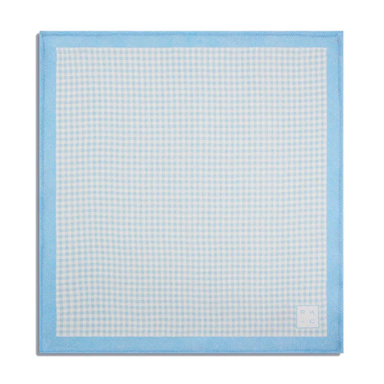 Chokore Checkered Past (Blue) - Pocket Square & Blue Silk Tie - Solids range