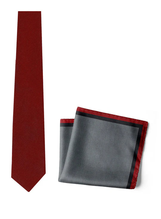 Chokore  Chokore Pewter - Pocket Square & Chili - Necktie 