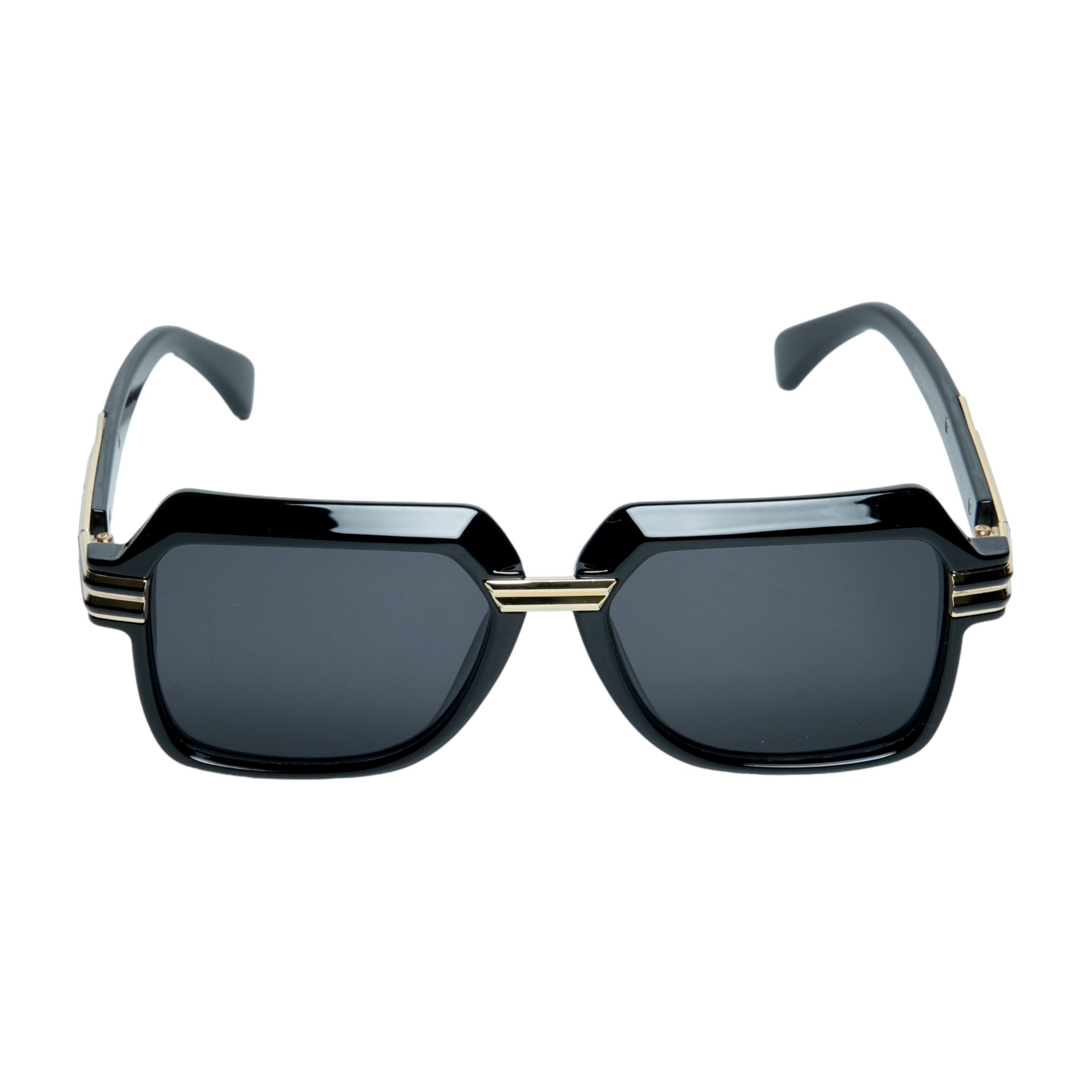 Chokore  Chokore Retro Large Metal Frame Sunglasses (Black & Gold) 