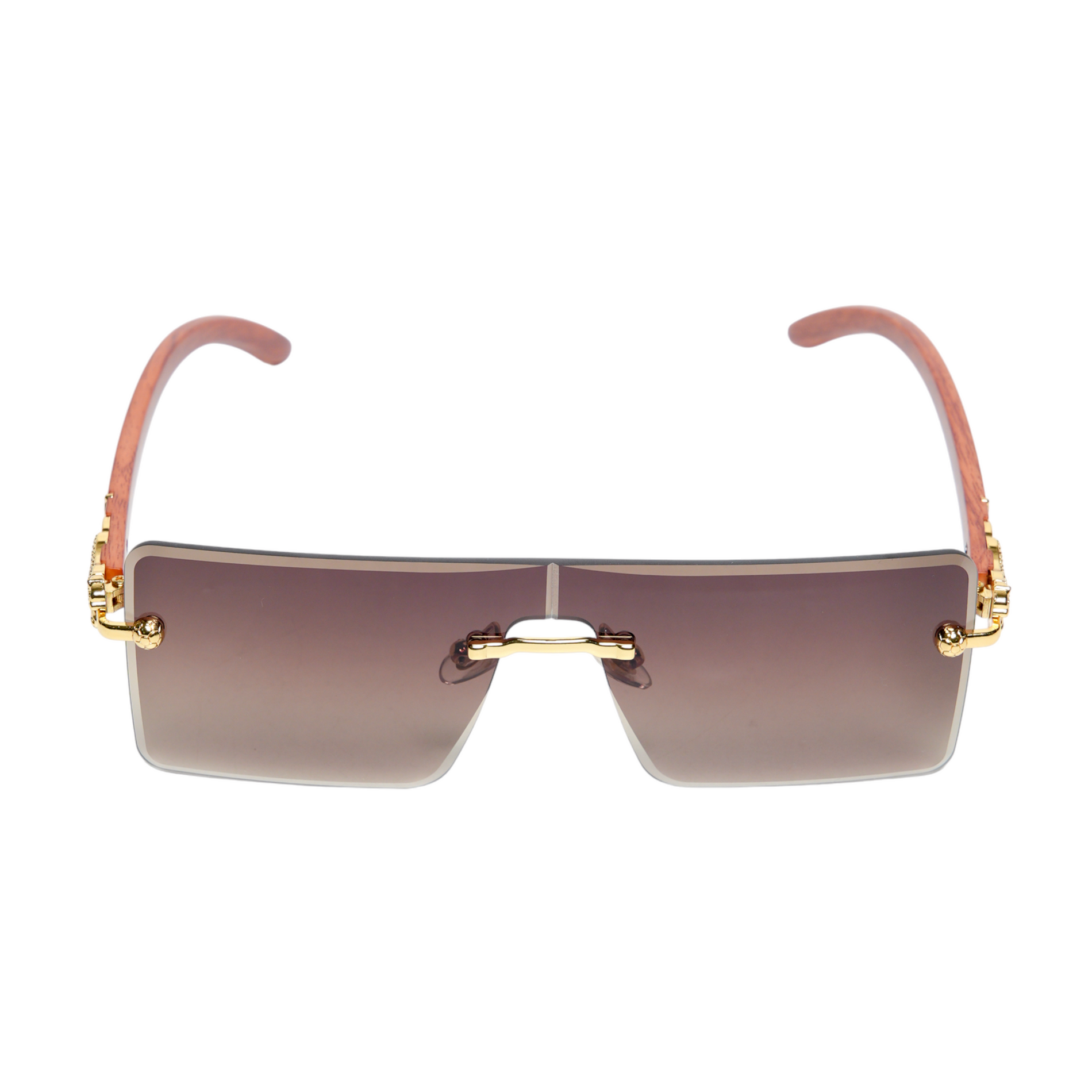 Chokore  Chokore Rimless Leopard Square Sunglasses (Brown) 