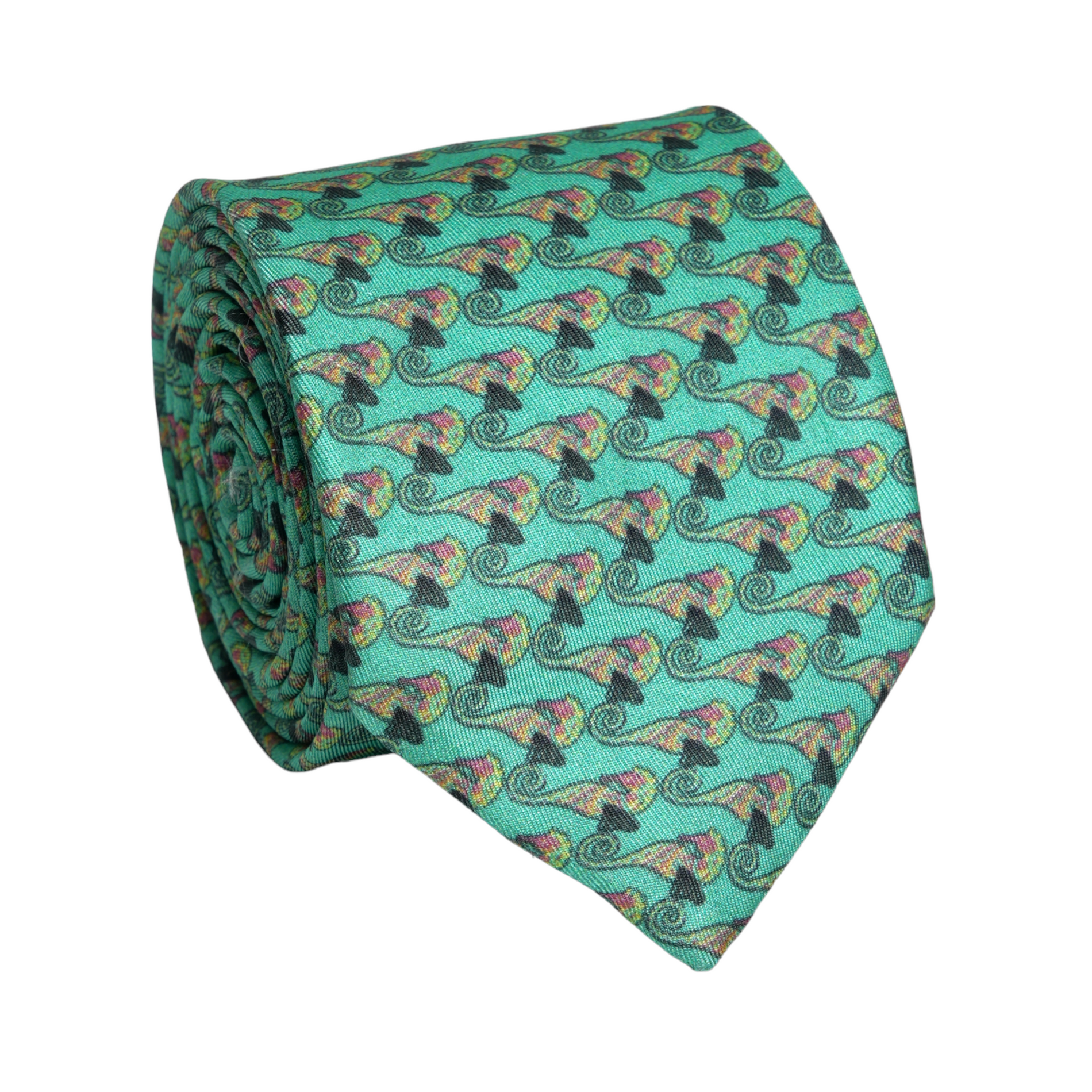 Chokore Chokore Sea Green Seahorse Silk Necktie - Wildlife Range Chokore Sea Green Seahorse Silk Necktie - Wildlife Range 