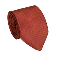 Chokore Chokore Orange Red Patterned Silk Necktie - Indian at Heart Range