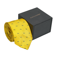 Chokore Chokore Yellow Leaf Silk Necktie - Wildlife Range