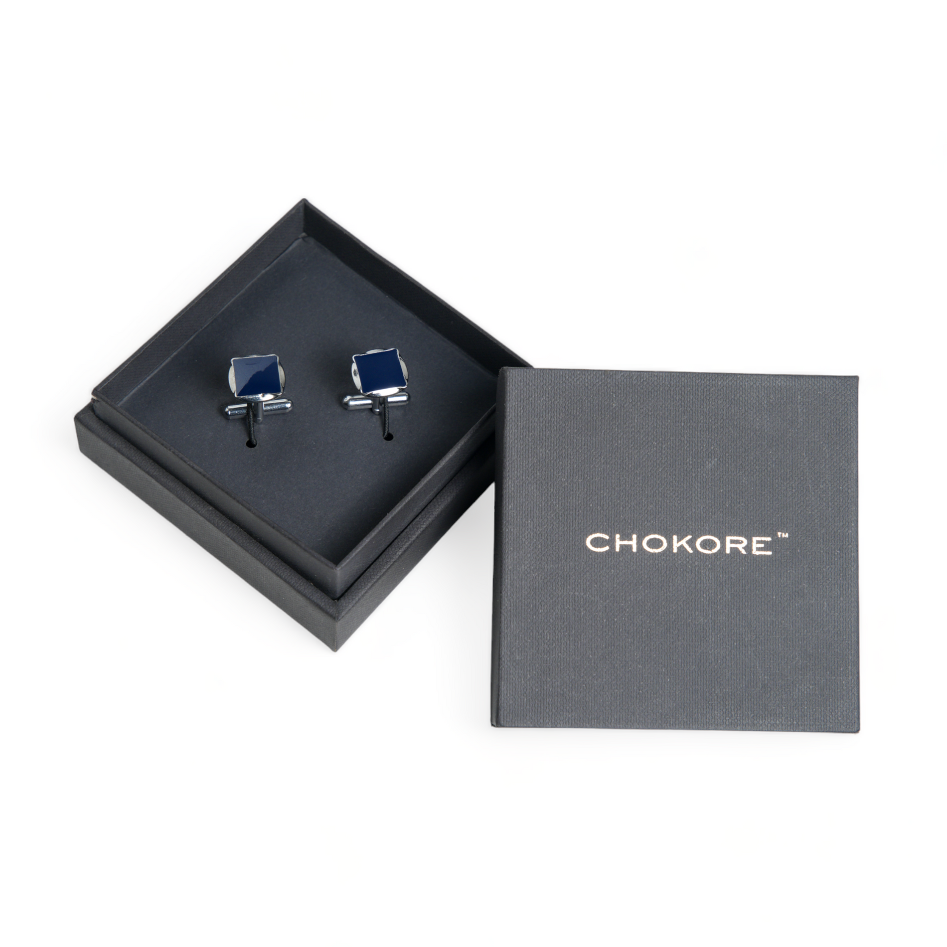 Chokore Chokore Circular Square Cufflinks (Blue) Chokore Circular Square Cufflinks (Blue) 