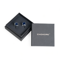 Chokore Chokore Circular Square Cufflinks (Blue)