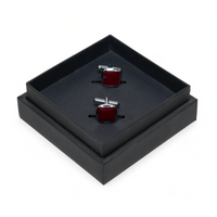 Chokore Chokore Circular Square Cufflinks (Burgundy)