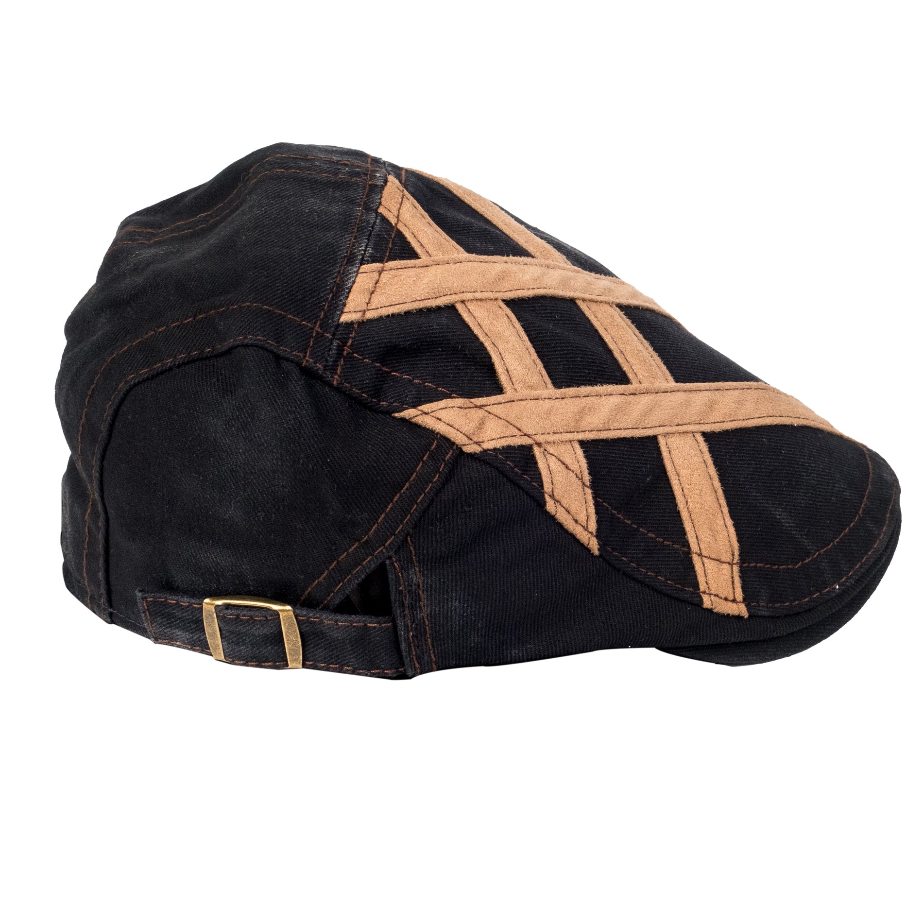 Chokore Chokore Denim Ivy Cap with Suede Detail (Black) Chokore Denim Ivy Cap with Suede Detail (Black) 