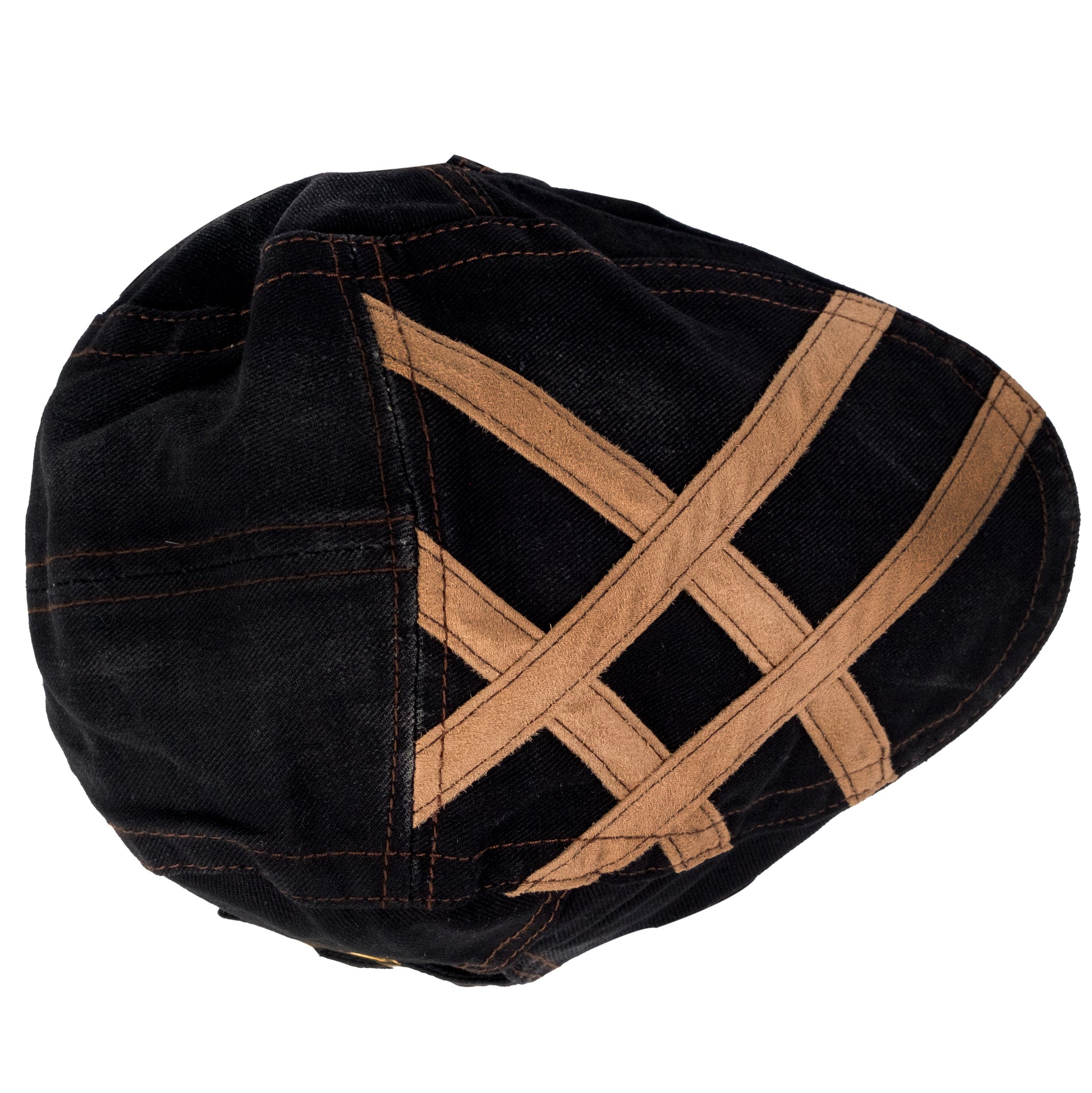 Chokore Chokore Denim Ivy Cap with Suede Detail (Black) Chokore Denim Ivy Cap with Suede Detail (Black) 