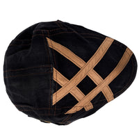 Chokore Chokore Denim Ivy Cap with Suede Detail (Black)