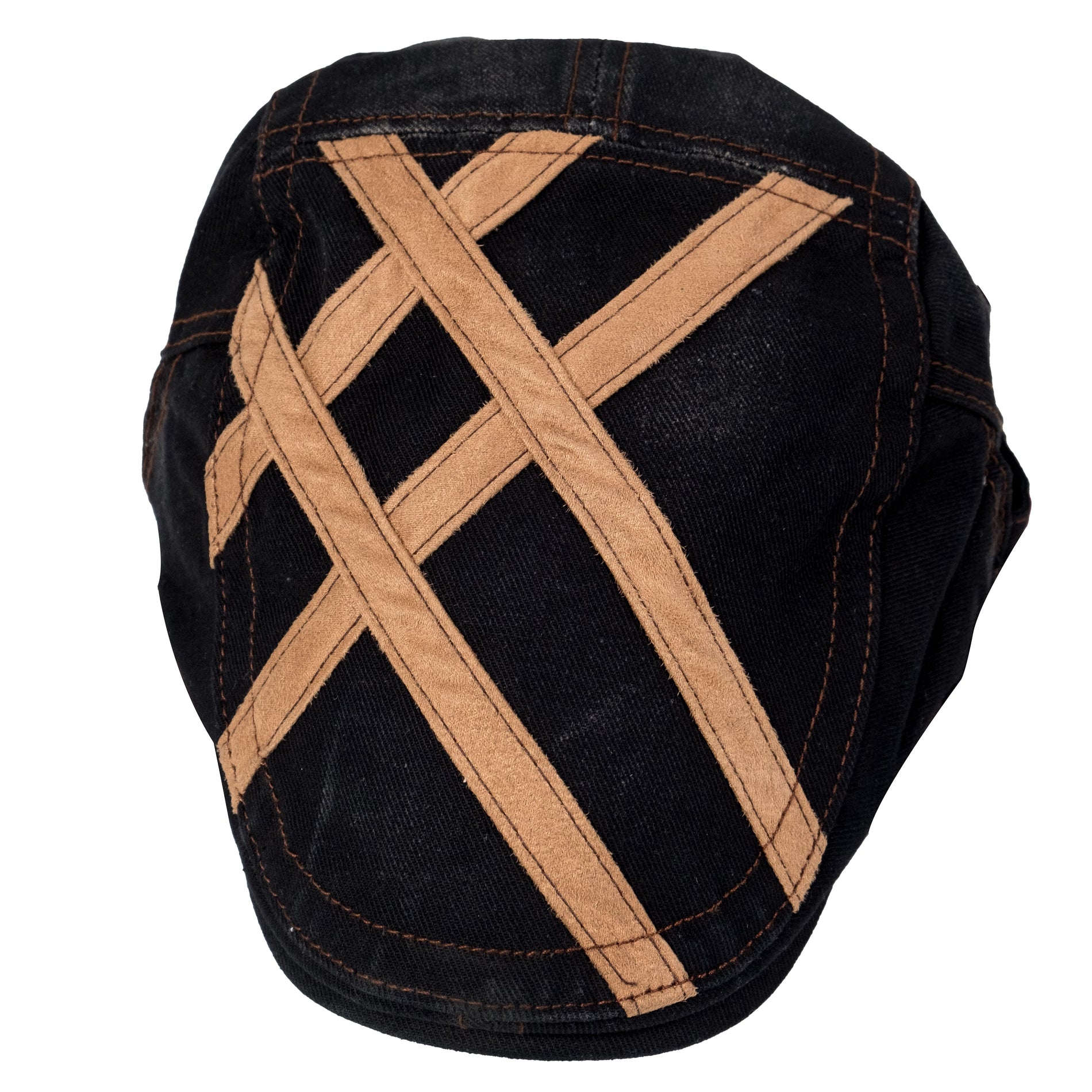 Chokore Chokore Denim Ivy Cap with Suede Detail (Black) Chokore Denim Ivy Cap with Suede Detail (Black) 