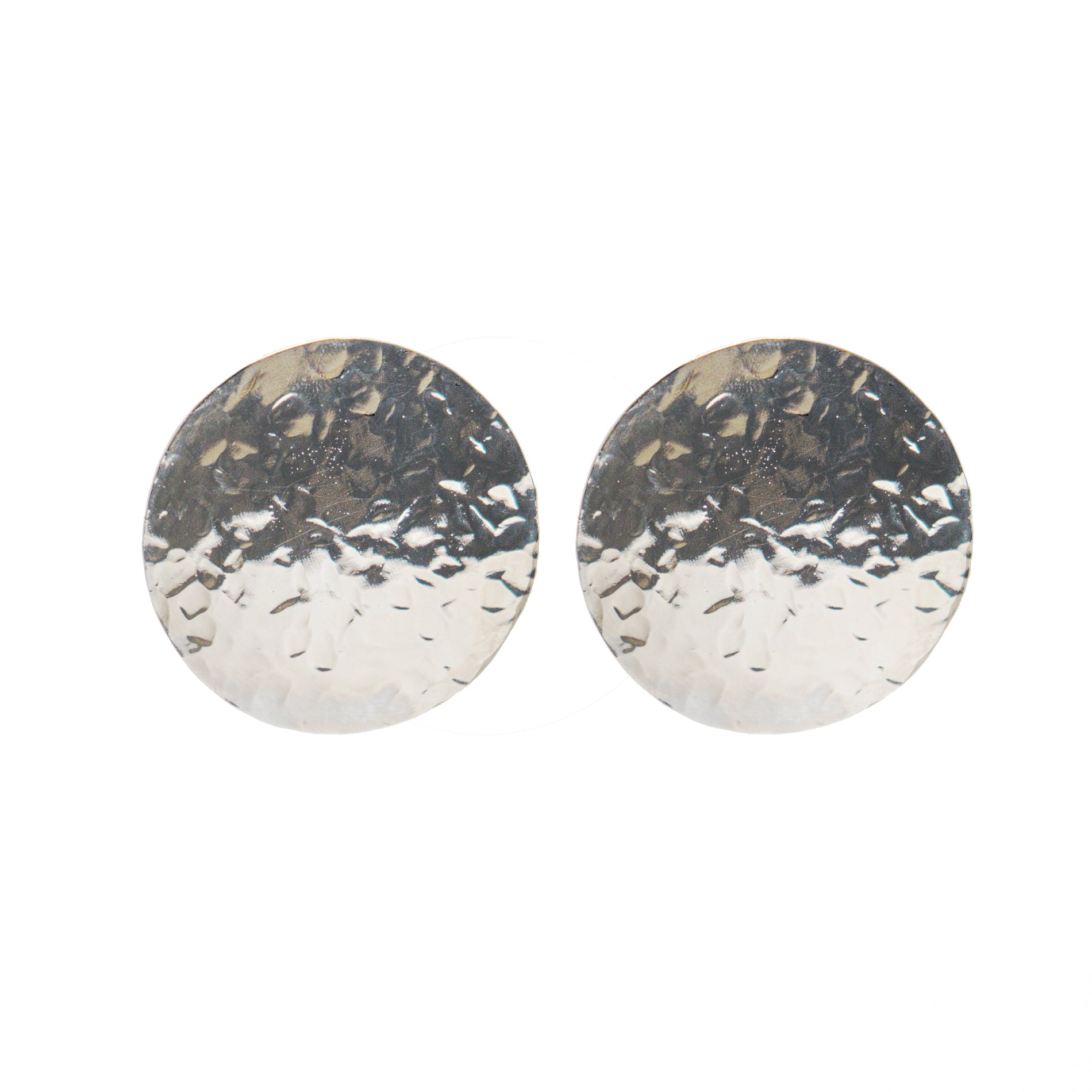 Chokore Chokore Solid Foil Stud Earrings (Silver) Chokore Solid Foil Stud Earrings (Silver) 