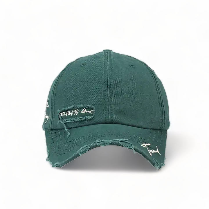 Chokore  Chokore Ripped Denim Baseball Cap (Peacock Blue) 