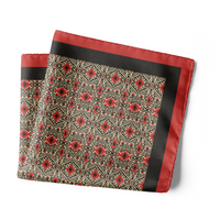 Chokore Chokore Black & Red Silk Pocket Square - Indian at Heart Range