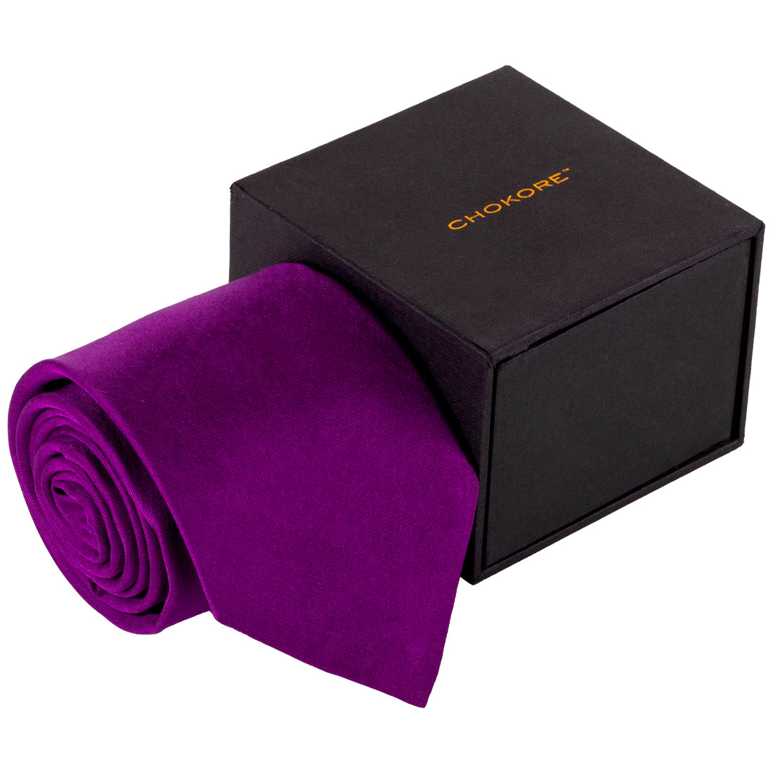 Chokore Chokore Purple Silk Tie - Solid line Chokore Purple Silk Tie - Solid line 