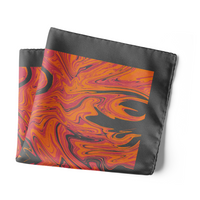 Chokore Chokore Orange Silk Pocket Square - Marble Range