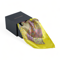 Chokore Chokore Yellow Silk Pocket Square - Indian at Heart Range