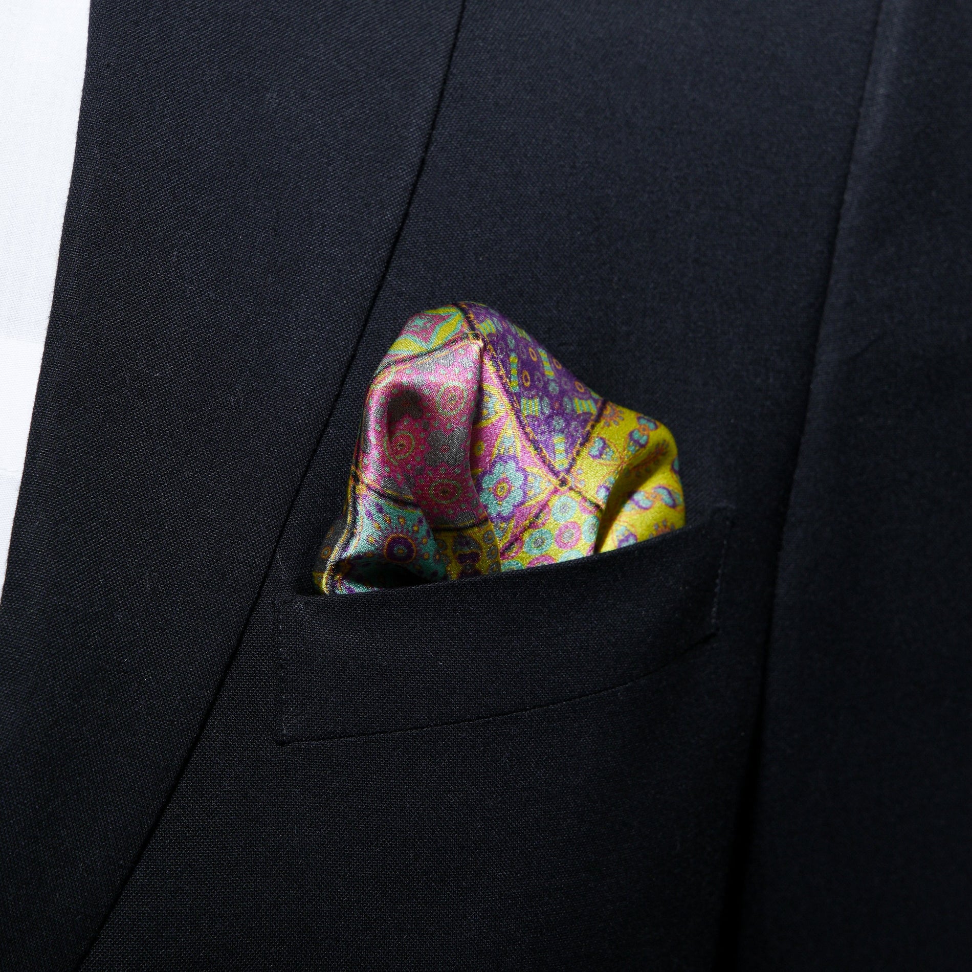 Chokore Chokore Yellow Silk Pocket Square - Indian at Heart Range Chokore Yellow Silk Pocket Square - Indian at Heart Range 