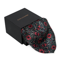 Chokore Chokore Black & Red Silk Pocket Square - Indian at Heart Range