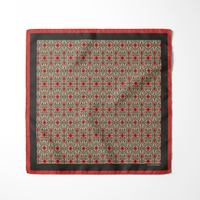 Chokore Chokore Black & Red Silk Pocket Square - Indian at Heart Range