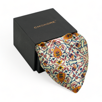 Chokore Chokore Navy Blue & Off-white Silk Pocket Square - Indian at Heart Range