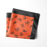 Chokore Chokore Coral Polo Print Silk Pocket Square - Sporty Silks Range