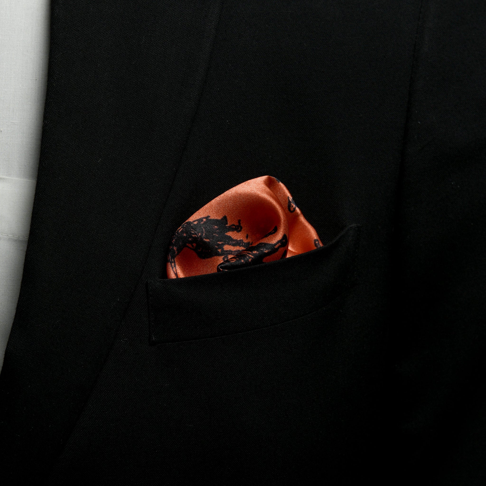 Chokore Coral Polo Print Silk Pocket Square - Sporty Silks Range