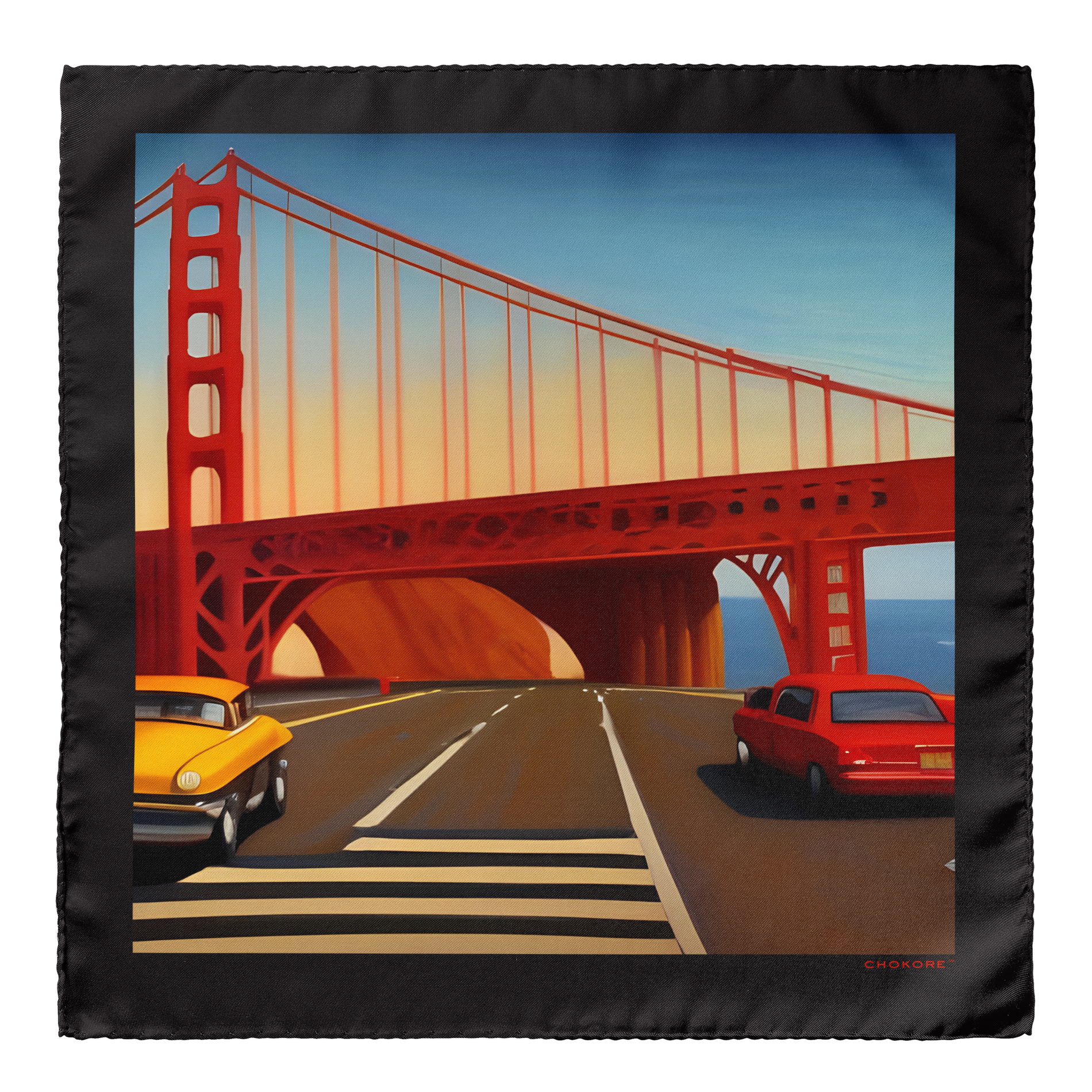 Chokore  Golden Gate, San Francisco Pocket Square - Chokore Arte 