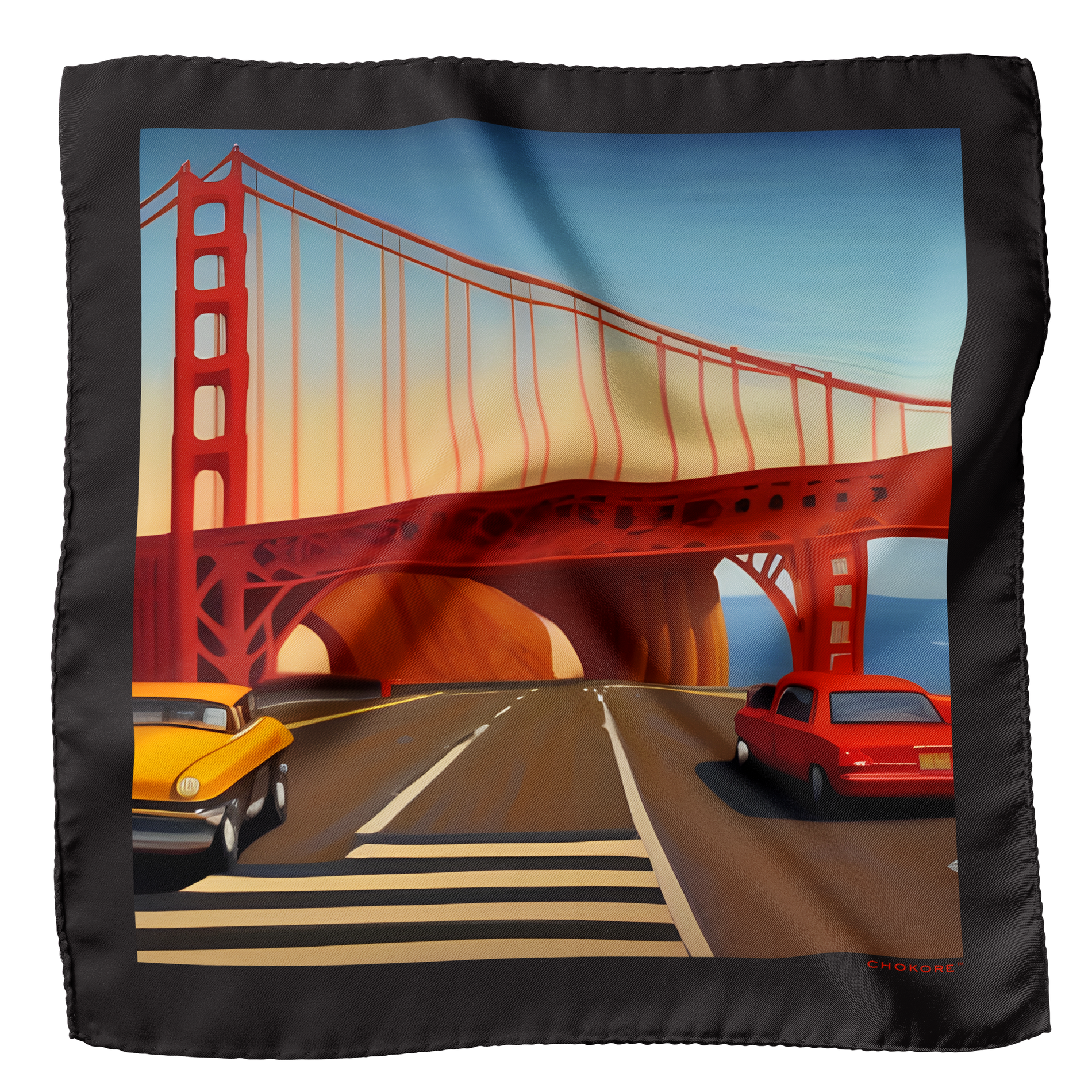 Chokore Golden Gate, San Francisco Pocket Square - Chokore Arte Golden Gate, San Francisco Pocket Square - Chokore Arte 