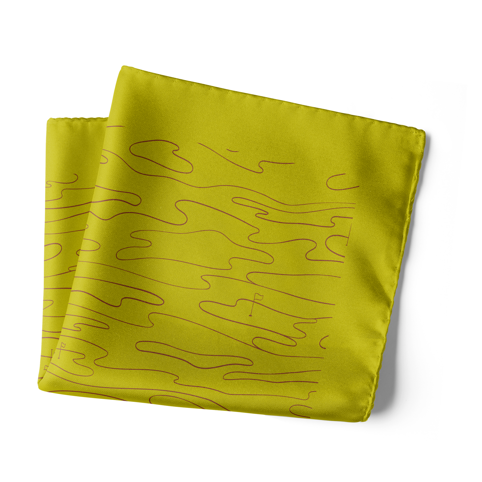 Chokore  Chokore Citrine Flagstick Silk Pocket Square - Sporty Silks Range 