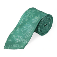 Chokore Chokore Sea Green & White Silk Tie - Marine line