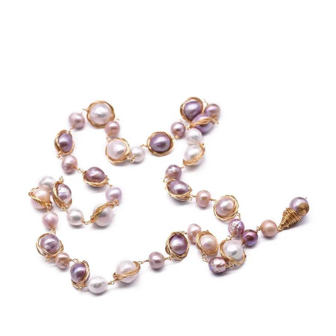 Chokore  Chokore Multicolor Baroque Pearl Necklace 