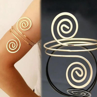 Chokore Chokore Swirl Upper Arm cuff  (Silver)