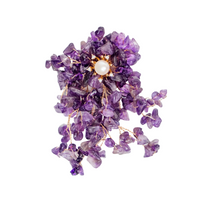 Chokore Chokore Natural Amethyst Stone Brooch