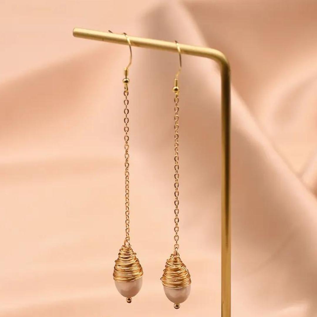 Chokore Chokore Long Baroque Pearl Earrings Chokore Long Baroque Pearl Earrings 