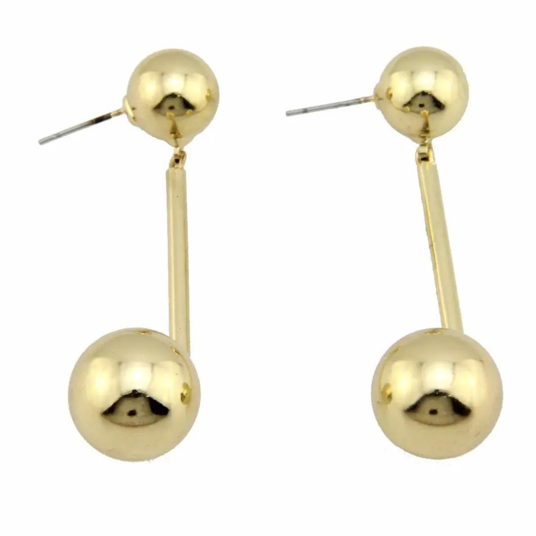 Chokore  Chokore Golden Ball Drop Earrings 