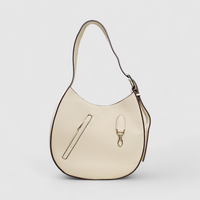 Chokore Chokore Round Hobo Bag with Shoulder Belt (White)