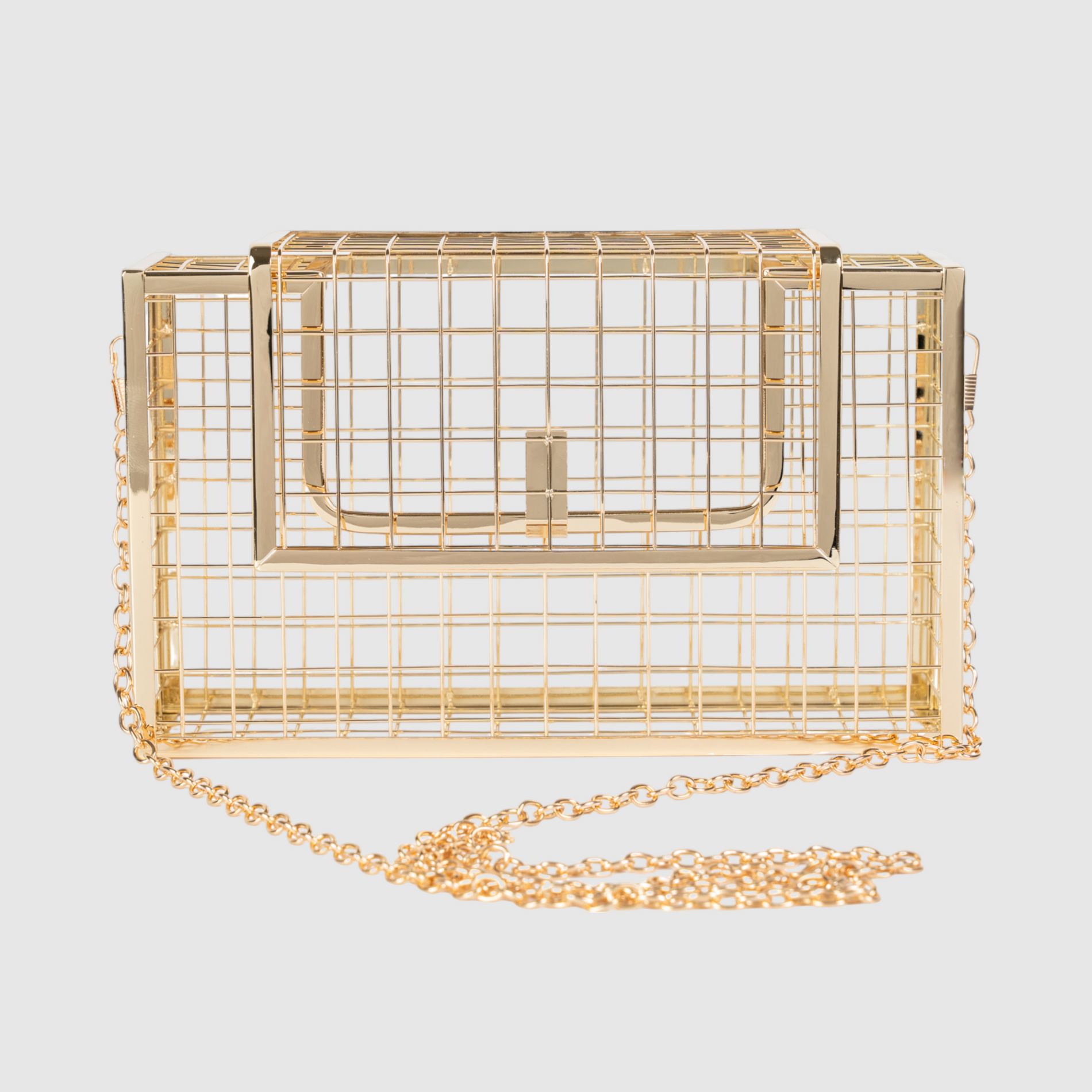 Chokore Chokore Metallic Cage Handbag (Golden) Chokore Metallic Cage Handbag (Golden) 