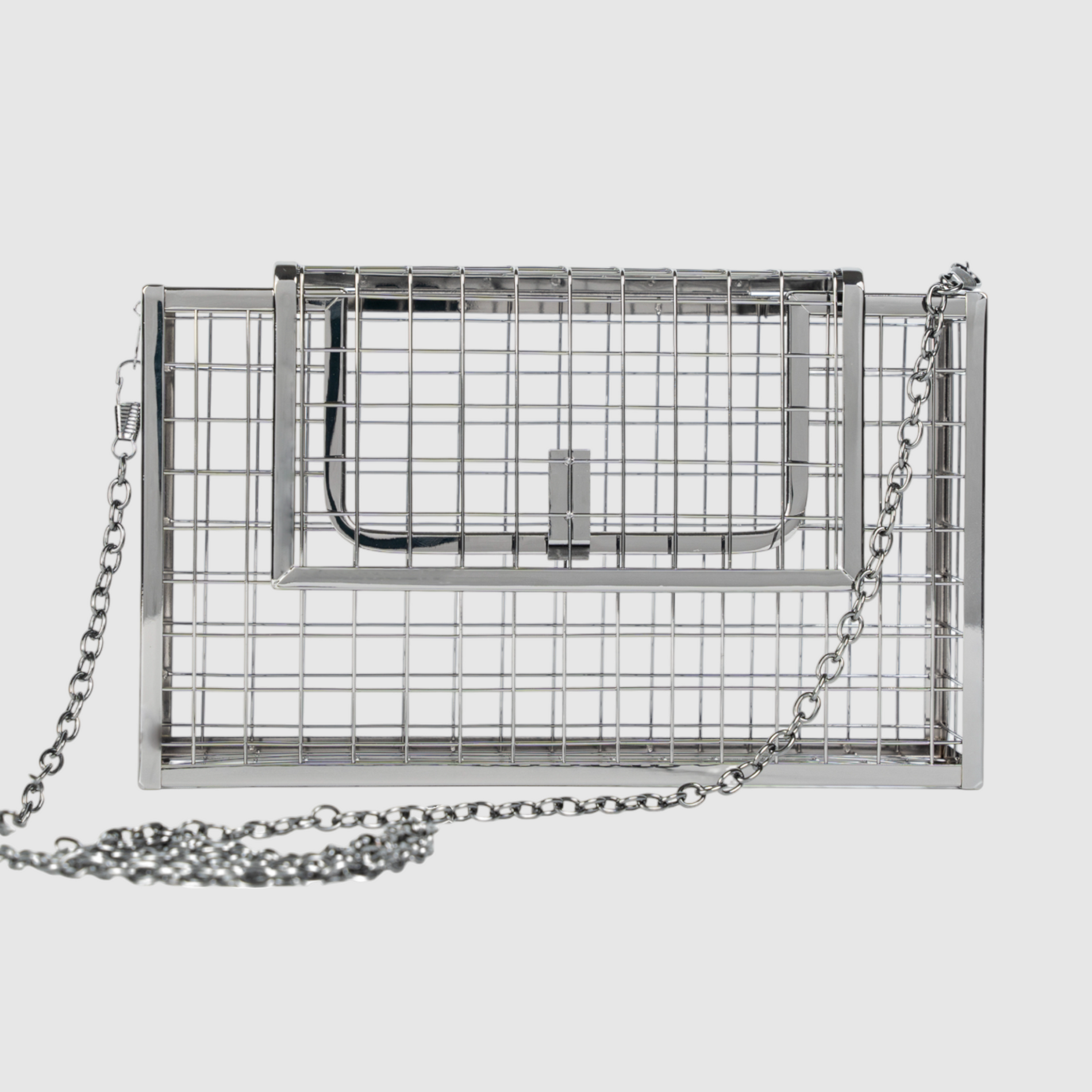 Chokore Chokore Metallic Cage Handbag (Silver) Chokore Metallic Cage Handbag (Silver) 