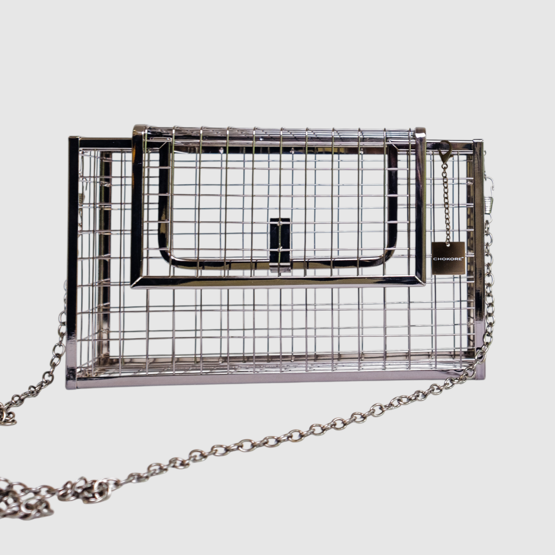 Chokore Chokore Metallic Cage Handbag (Black) Chokore Metallic Cage Handbag (Black) 