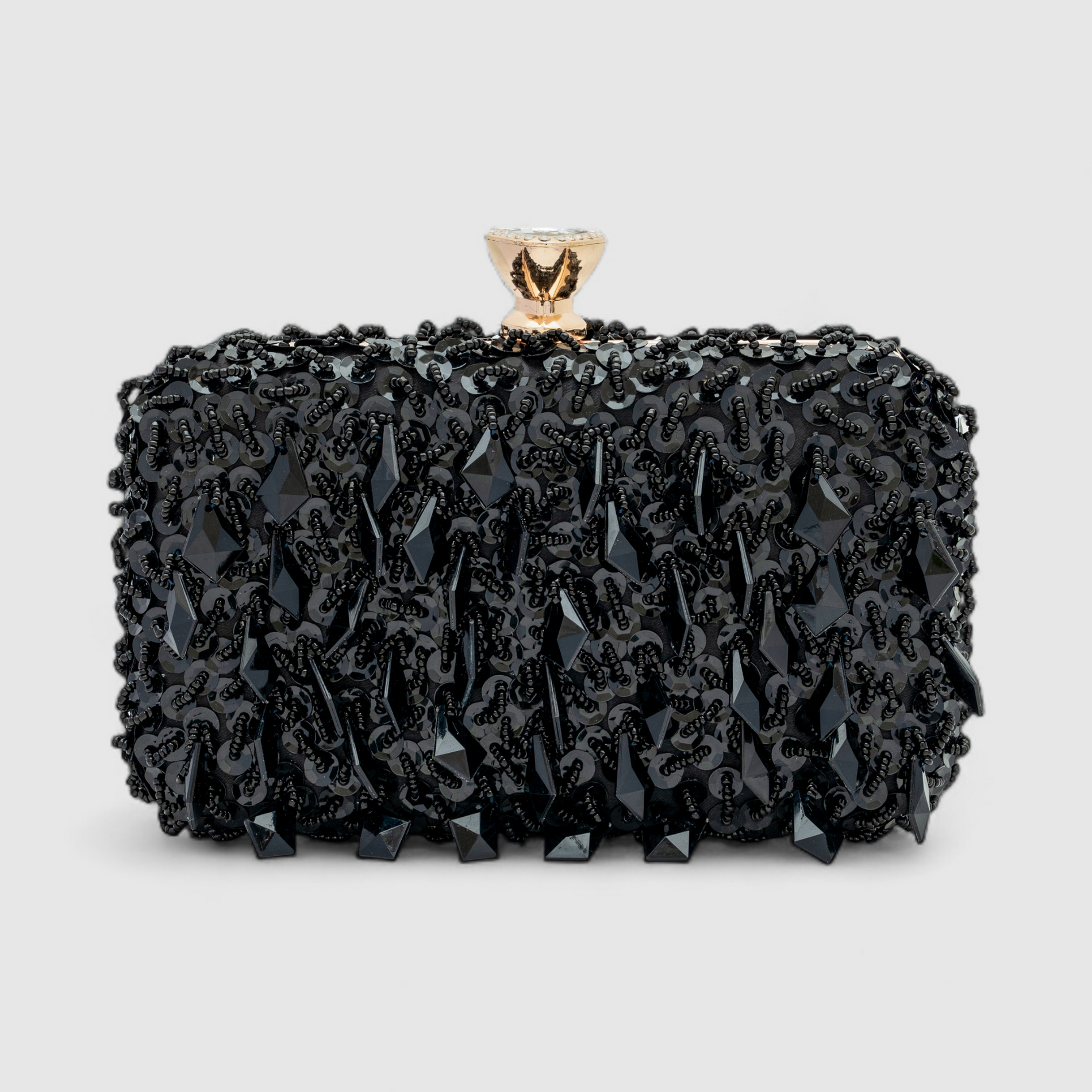 Chokore  Chokore Embellished Evening Clutch/Handbag (Black) 