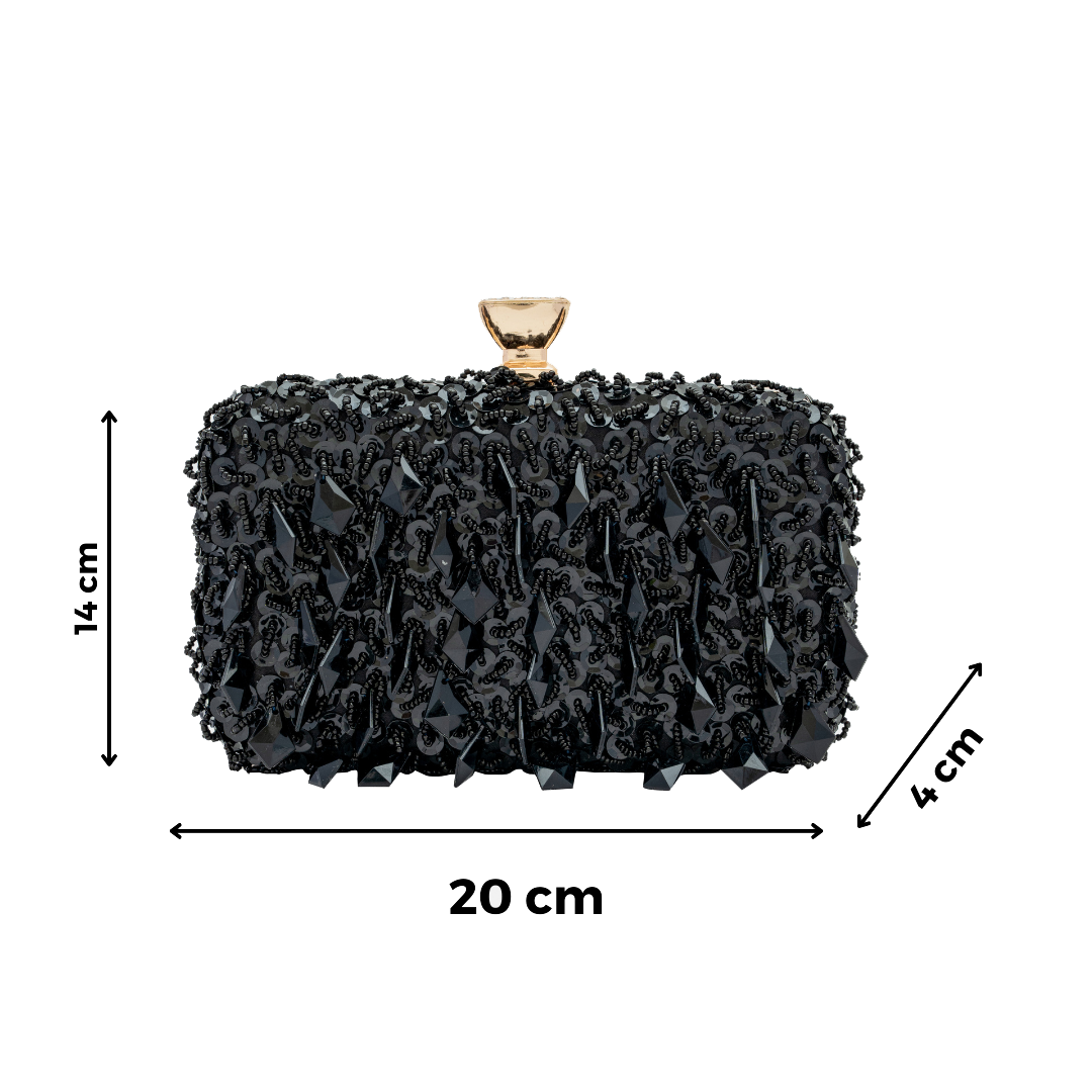 Chokore Chokore Embellished Evening Clutch/Handbag (Black) Chokore Embellished Evening Clutch/Handbag (Black) 