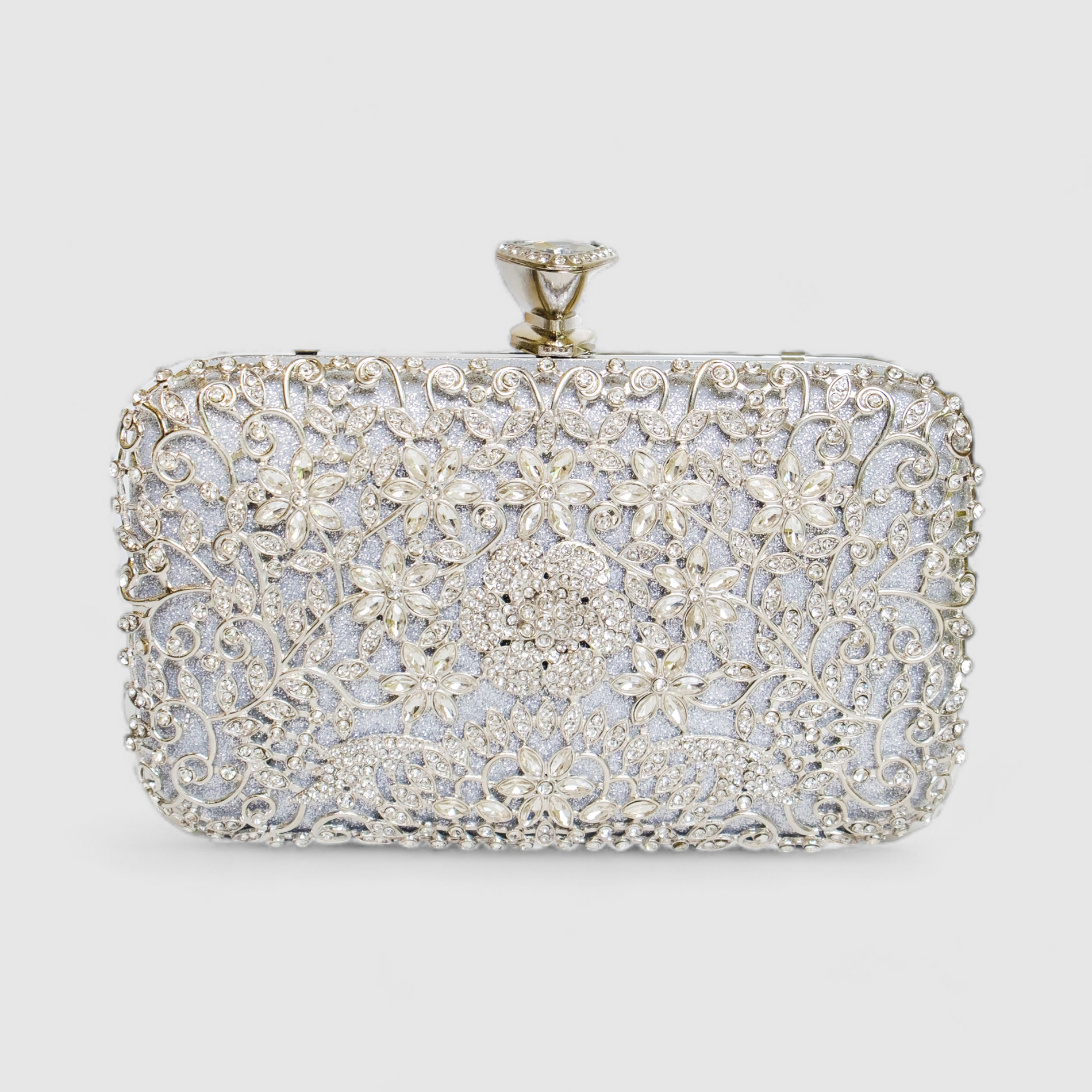 Chokore  Chokore Embellished Evening Clutch/Handbag (Silver) 