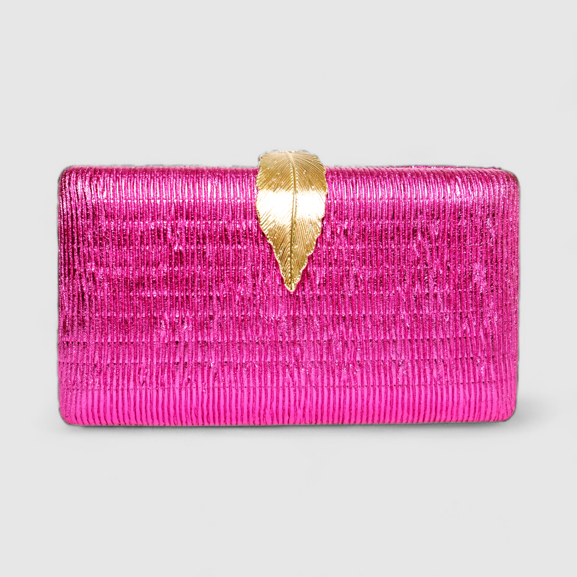 Chokore  Chokore Shimmery Leaf Clutch/Handbag (Pink) 